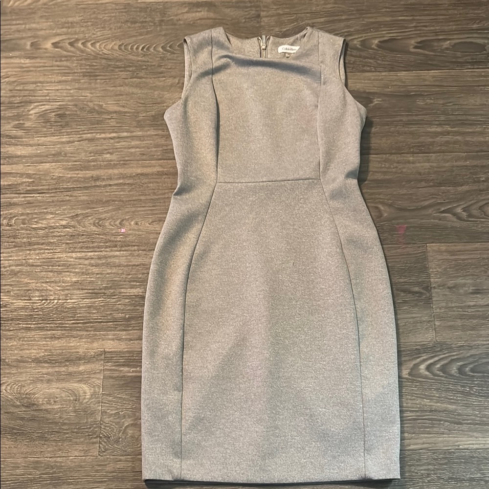 Calvin Klein Gray Midi Dress